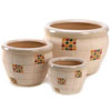 Checker Design Planter Trio