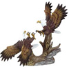 Fighting American Bald Eagles Statue