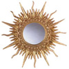 Gold Leaf Sun Ray Mirror