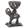 Antiqued Elephant Candle Holder