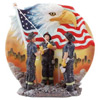 September 11th Fireman Raising Flag Plate